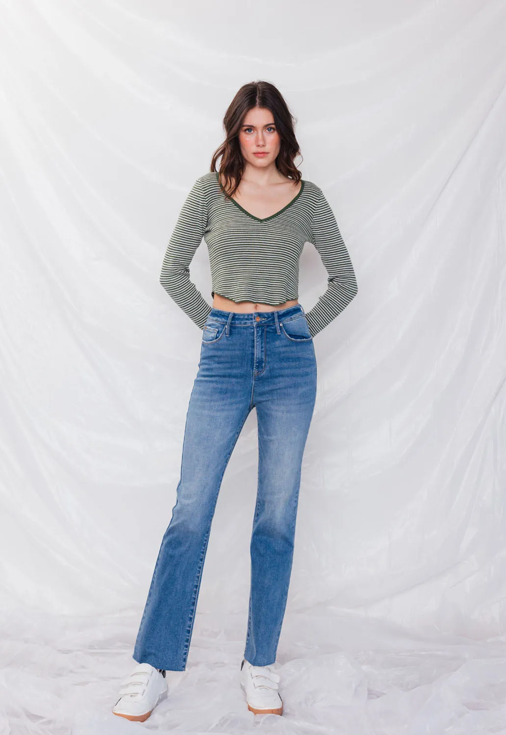 Super High Rise Mini Bootcut Jeans