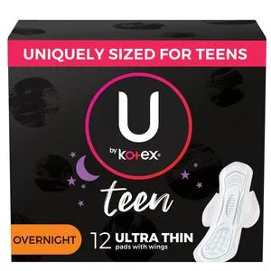 U by Kotex® Teen® Super Premium Ultra Thin Sanitary Pad With Wings